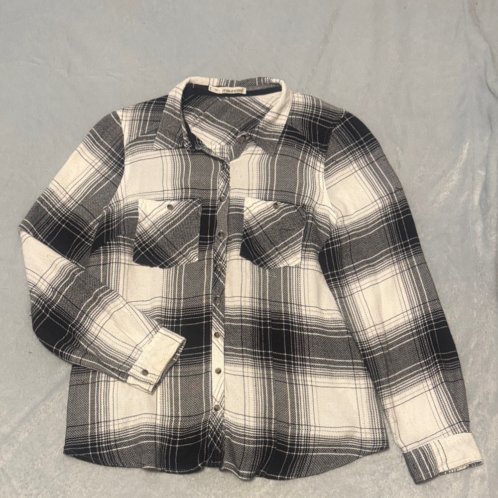 Maurices Monochrome Plaid Shirt